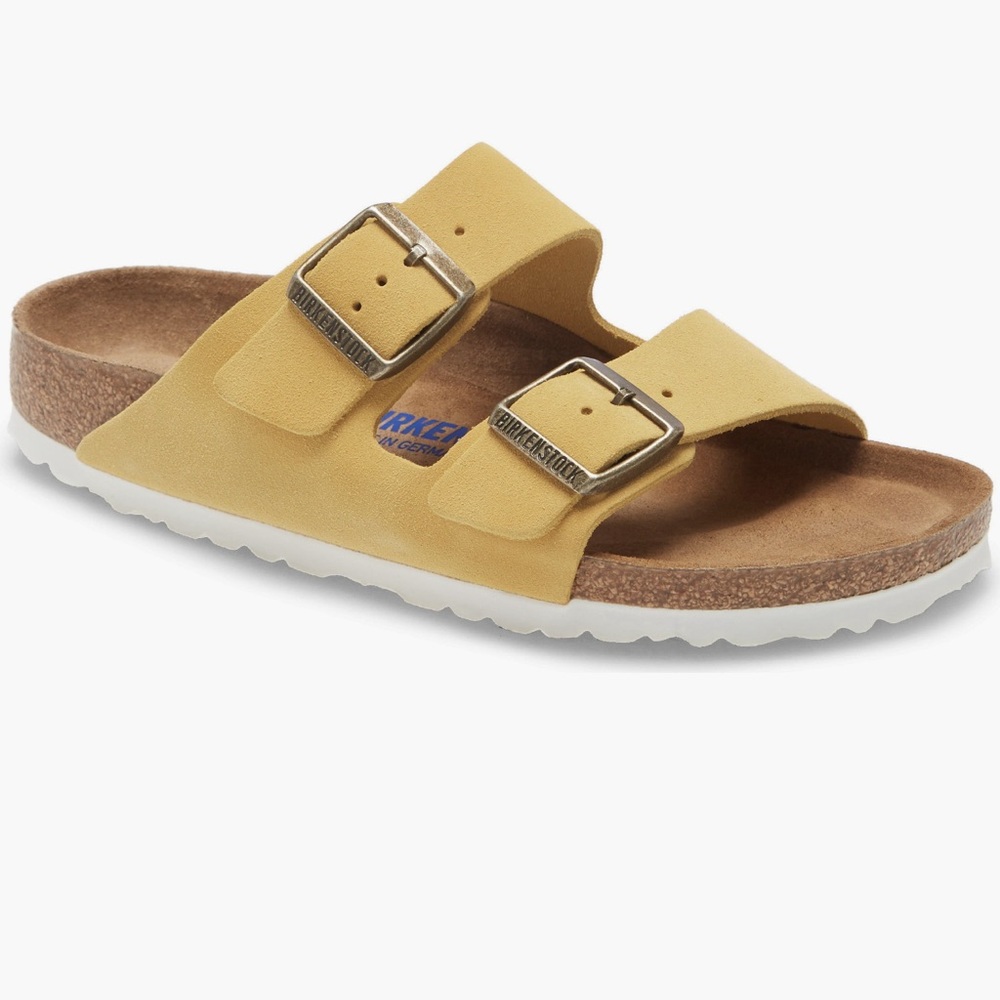 Birkenstock Ochre Arizona BS Yellow Suede Sandals